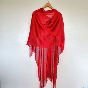 Condor New York City Metallic Mesh Ruana/Poncho